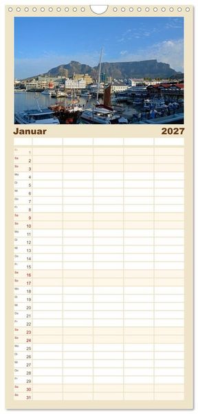 Produktbild: Familienplaner 2027 - Natur und Landschaft. S&uuml;dliches Afrika 2027 mit 5 Spalten (Wandkalender, 21 x 45 cm) CALVENDO