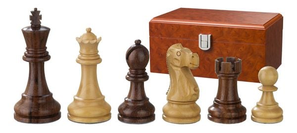 Produktbild: Schachfiguren Tutenchamun, K&ouml;nigsh&ouml;he 95 mm, gewichtet, in Holzbox