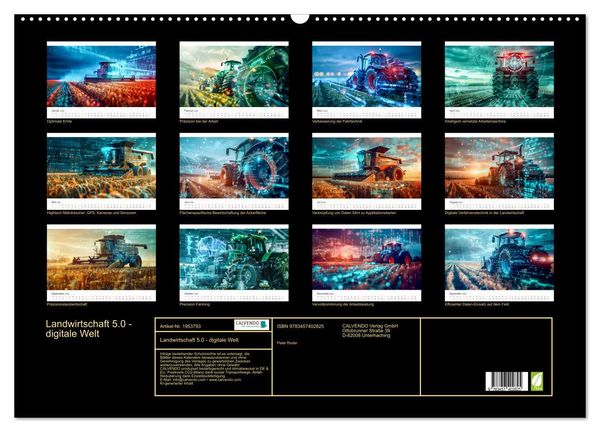 Produktbild: Landwirtschaft 5.0 - digitale Welt (Wandkalender 2026 DIN A2 quer), CALVENDO Monatskalender