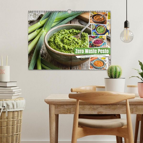 Produktbild: Zero Waste Pesto - 12 Monate, 12 Reste, unendlich Geschmack (Wandkalender 2027 DIN A3 quer), CALVENDO Monatskalender