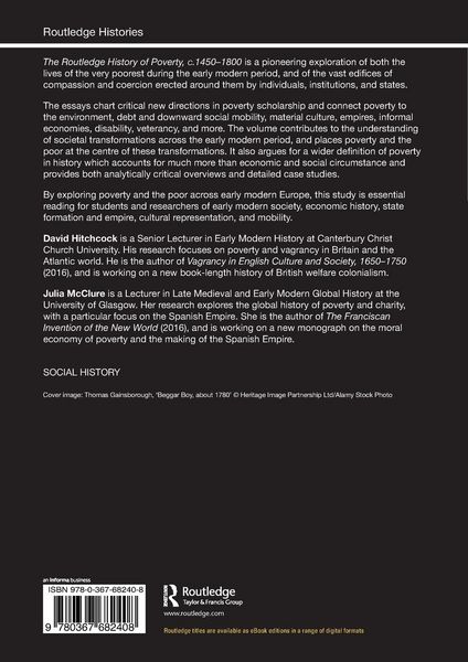 Produktbild: The Routledge History of Poverty, c.1450-1800