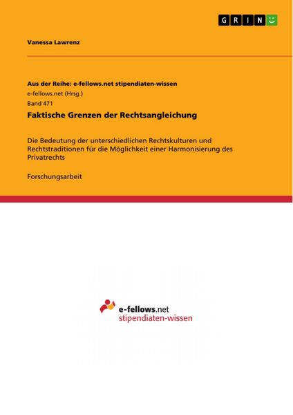 Produktbild: Faktische Grenzen der Rechtsangleichung
