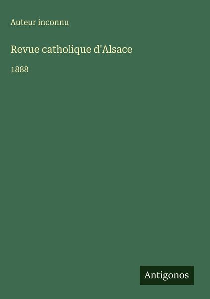 Produktbild: Revue catholique d'Alsace