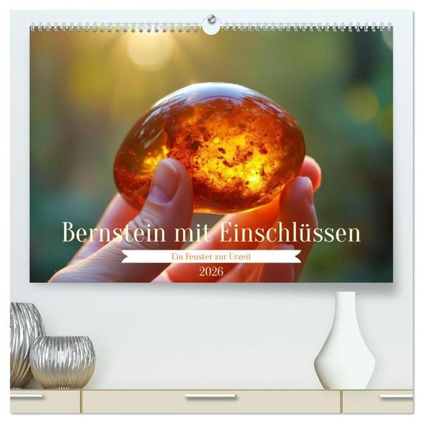 Produktbild: Bernstein mit Einschl&uuml;ssen (hochwertiger Premium Wandkalender 2026 DIN A2 quer), Kunstdruck in Hochglanz