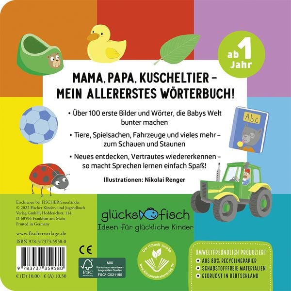 Produktbild: Gl&uuml;cksfisch: Meine 100 allerersten W&ouml;rter