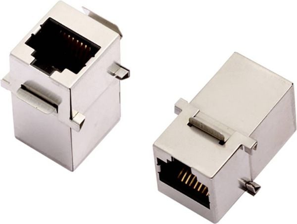 Produktbild: encitech 3101S-CAT6a RJ45-Steckverbinder CAT 6a 2101-0115-06 Doppelkupplung Polzahl Sensoren 8P8C Metall 1 St.