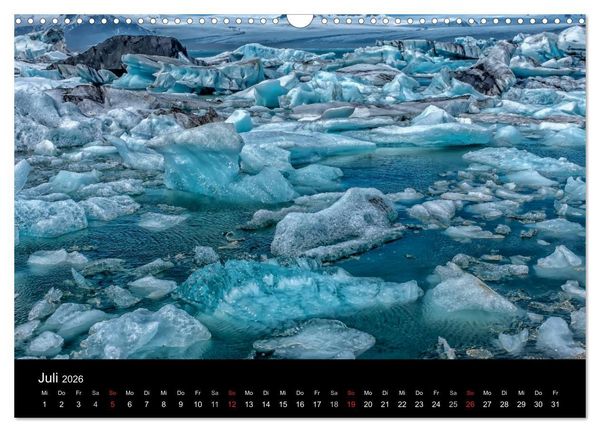 Produktbild: Island &ndash; Wunder aus Wasser (Wandkalender 2026 DIN A3 quer), CALVENDO Monatskalender