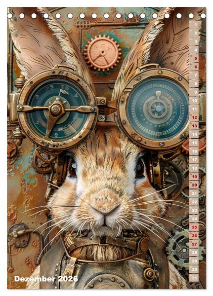 Produktbild: Steampunk Fauna (Tischkalender 2026 DIN A5 hoch), CALVENDO Monatskalender