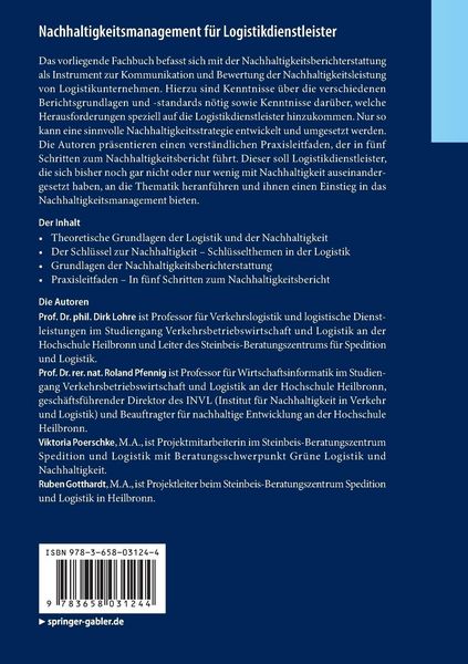 Produktbild: Nachhaltigkeitsmanagement f&uuml;r Logistikdienstleister