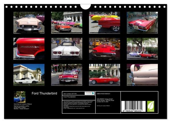 Produktbild: Ford Thunderbird (Wall Calendar 2026 DIN A4 landscape), CALVENDO 12 Month Wall Calendar