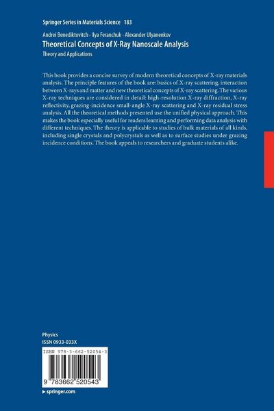 Produktbild: Theoretical Concepts of X-Ray Nanoscale Analysis
