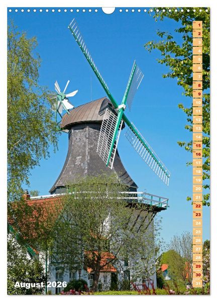 Produktbild: Deutschlands historische Windm&uuml;hlen (Wandkalender 2026 DIN A3 hoch), CALVENDO Monatskalender