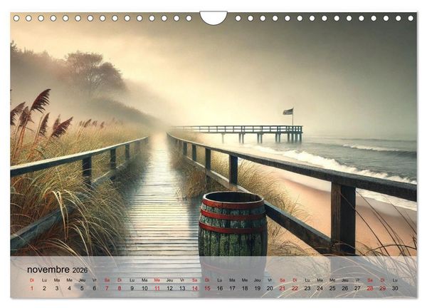 Produktbild: Chemins vers la mer (Calendrier mural 2026 DIN A4 vertical), CALVENDO calendrier mensuel