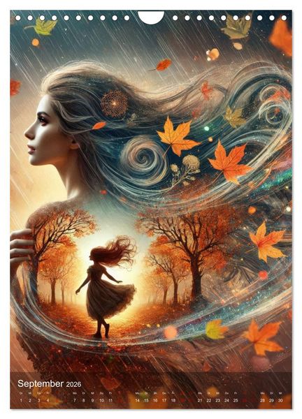 Produktbild: Feminine Facetten - Portraits in Doppelbelichtung (Wandkalender 2026 DIN A4 hoch), CALVENDO Monatskalender