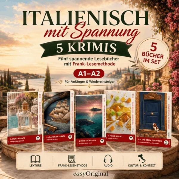 Produktbild: Italienisch mit Spannung: 5 Krimis A1-A2 (+ Audio-Online)