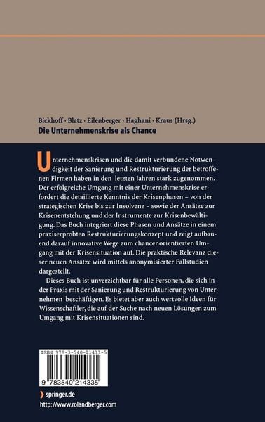 Produktbild: Die Unternehmenskrise als Chance