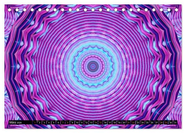 Produktbild: Energie - Mandalas, Spiritualit&auml;t durch die Farbe Lila (Tischkalender 2026 DIN A5 quer), CALVENDO Monatskalender