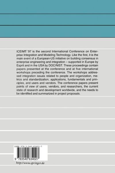 Produktbild: Enterprise Engineering and Integration: Building International Consensus