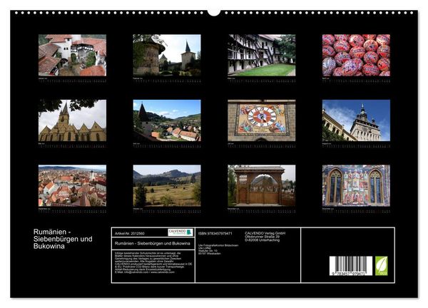 Produktbild: Rum&auml;nien - Siebenb&uuml;rgen und Bukowina (hochwertiger Premium Wandkalender 2026 DIN A2 quer), Kunstdruck in Hochglanz