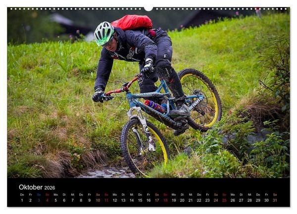 Produktbild: Mountainbike Freeride Momente (hochwertiger Premium Wandkalender 2026 DIN A2 quer), Kunstdruck in Hochglanz