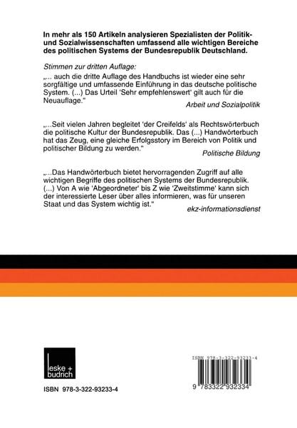 Produktbild: Handw&ouml;rterbuch des politischen Systems der Bundesrepublik Deutschland