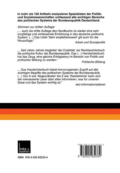 Produktbild: Handw&ouml;rterbuch des politischen Systems der Bundesrepublik Deutschland