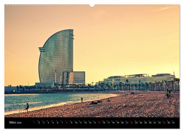 Produktbild: Barcelona - Stadtansichten (hochwertiger Premium Wandkalender 2026 DIN A2 quer), Kunstdruck in Hochglanz