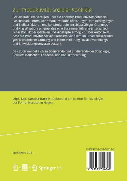 Produktbild: Zur Produktivit&auml;t sozialer Konflikte