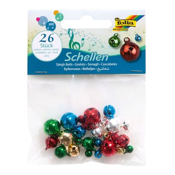Produktbild: folia Schellen in 3 Gr&ouml;&szlig;en 26 St&uuml;ck