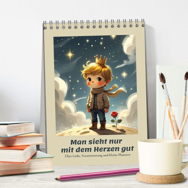 Produktbild: Man sieht nur mit dem Herzen gut &ndash; &Uuml;ber Liebe, Verantwortung und kleine Planeten (Tischkalender 2027 DIN A5 hoch), CALVENDO Monatskalender