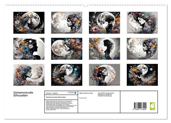 Produktbild: Geheimnisvolle Silhouetten (hochwertiger Premium Wandkalender 2026 DIN A2 quer), Kunstdruck in Hochglanz