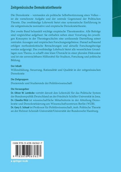 Produktbild: Zeitgen&ouml;ssische Demokratietheorie