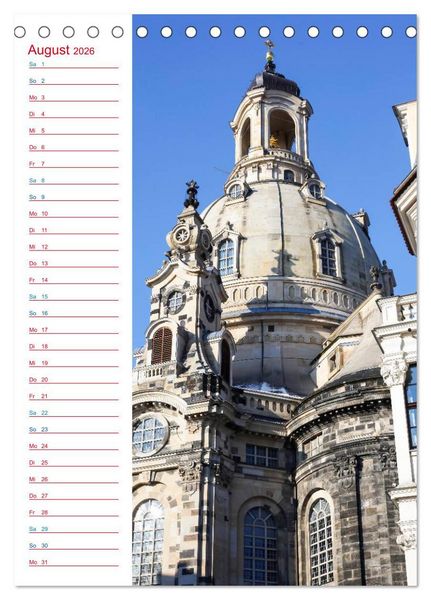 Produktbild: Frauenkirche Dresden (Tischkalender 2026 DIN A5 hoch), CALVENDO Monatskalender