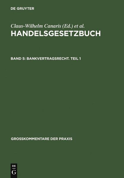 Produktbild: Bankvertragsrecht. Teil 1