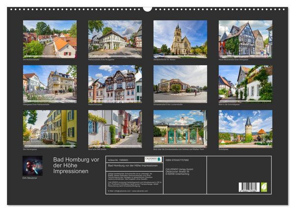 Produktbild: Bad Homburg vor der H&ouml;he Impressionen (Wandkalender 2026 DIN A2 quer), CALVENDO Monatskalender