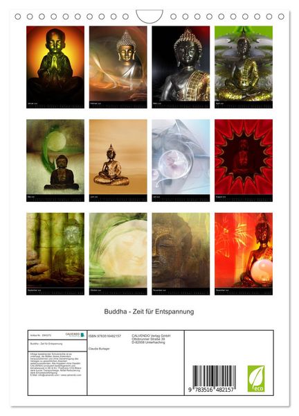 Produktbild: Buddha - Zeit f&uuml;r Entspannung (Wandkalender 2026 DIN A4 hoch), CALVENDO Monatskalender