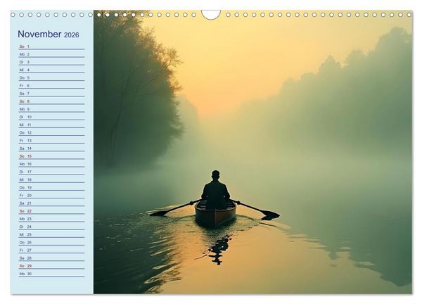 Produktbild: KI Aqua-Emotionen - Ein Jahr voller Wassersport (Wandkalender 2026 DIN A3 quer), CALVENDO Monatskalender