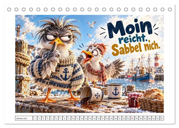 Produktbild: K&uuml;stenk&ouml;ppe (Tischkalender 2027 DIN A5 quer), CALVENDO Monatskalender