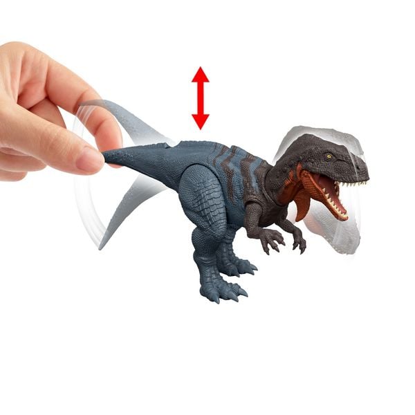 Produktbild: Jurassic World: Die Wiedergeburt Wild Roar Abelisaurus-Dinosaurierspielzeug mit schwanzgesteuertem Bei&szlig;angriff und Br&uuml;llger&auml;usch