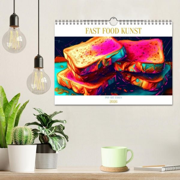 Produktbild: FAST FOOD KUNST (Wandkalender 2026 DIN A4 quer), CALVENDO Monatskalender