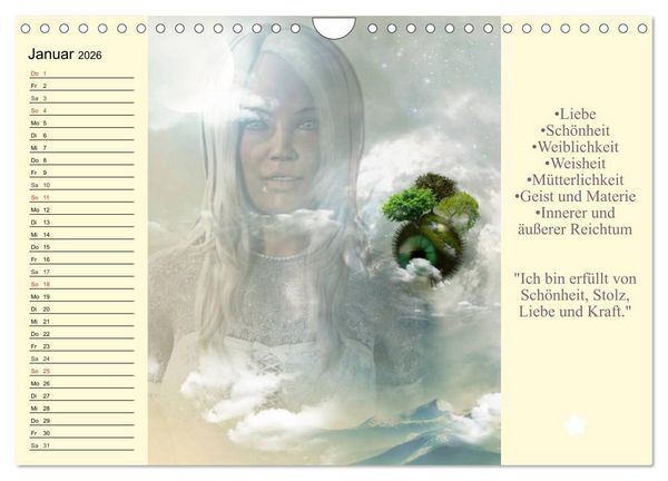 Produktbild: Tarot. Spirituell durch das Jahr (Wandkalender 2026 DIN A4 quer), CALVENDO Monatskalender