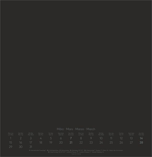 Produktbild: Kreativkalender XL schwarz 2027