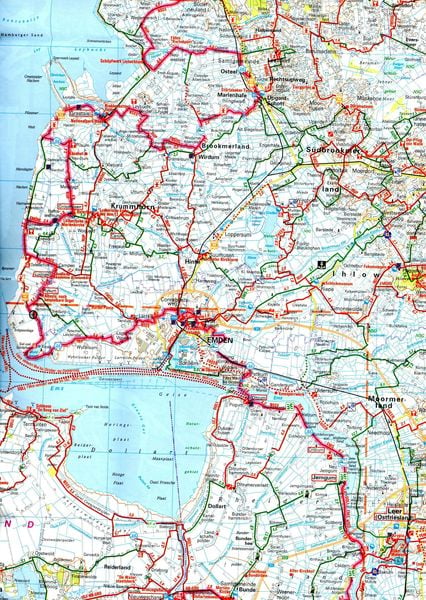 Produktbild: BVA ADFC Radtourenkarte Ostfriesland / Emsland 1:150.000