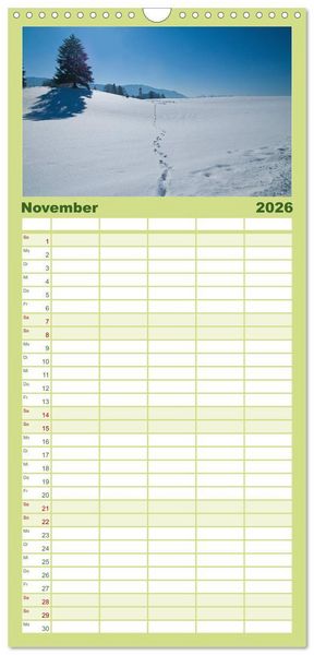 Produktbild: Familienplaner 2026 - Wo das Allg&auml;u am sch&ouml;nsten ist mit 5 Spalten (Wandkalender, 21 x 45 cm) CALVENDO