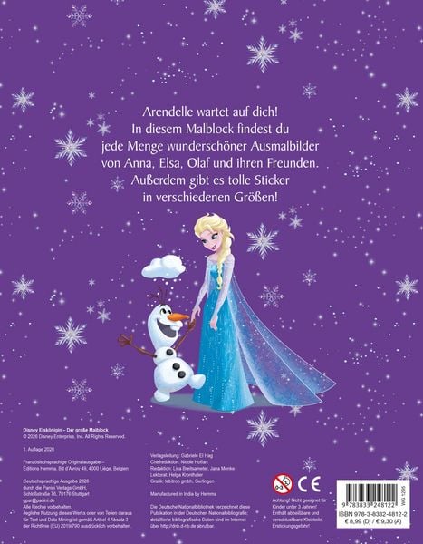 Produktbild: Disney Die Eisk&ouml;nigin: Der gro&szlig;e Malblock