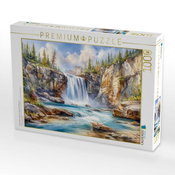 Produktbild: CALVENDO Puzzle Virginia Falls im Nahanni National Park Reserve | 1000 Teile Lege-Gr&ouml;&szlig;e 64x48cm Foto-Puzzle f&uuml;r gl&uuml;ckliche Stunden