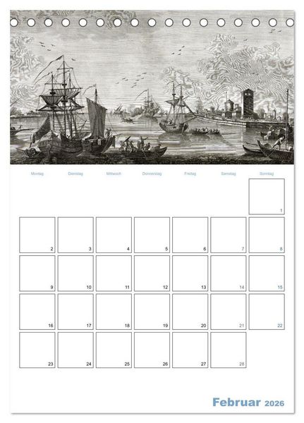 Produktbild: Segelschiffe - mit Planerfunktion (Tischkalender 2026 DIN A5 hoch), CALVENDO Monatskalender