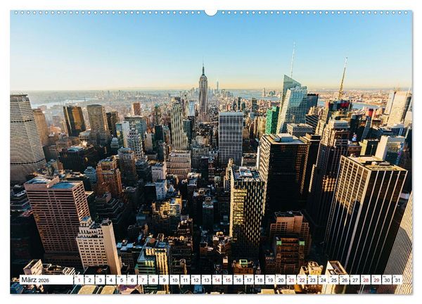 Produktbild: Skylines der sch&ouml;nsten Metropolen weltweit (hochwertiger Premium Wandkalender 2026 DIN A2 quer), Kunstdruck in Hochglanz
