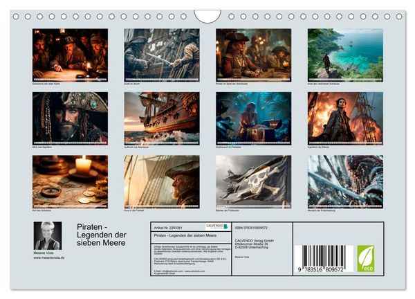 Produktbild: Piraten - Legenden der sieben Meere (Wandkalender 2027 DIN A4 quer), CALVENDO Monatskalender