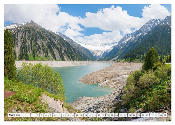 Produktbild: Zillertal - Bergidylle rund um Mayrhofen 2026 (Tischkalender 2026 DIN A5 quer), CALVENDO Monatskalender
